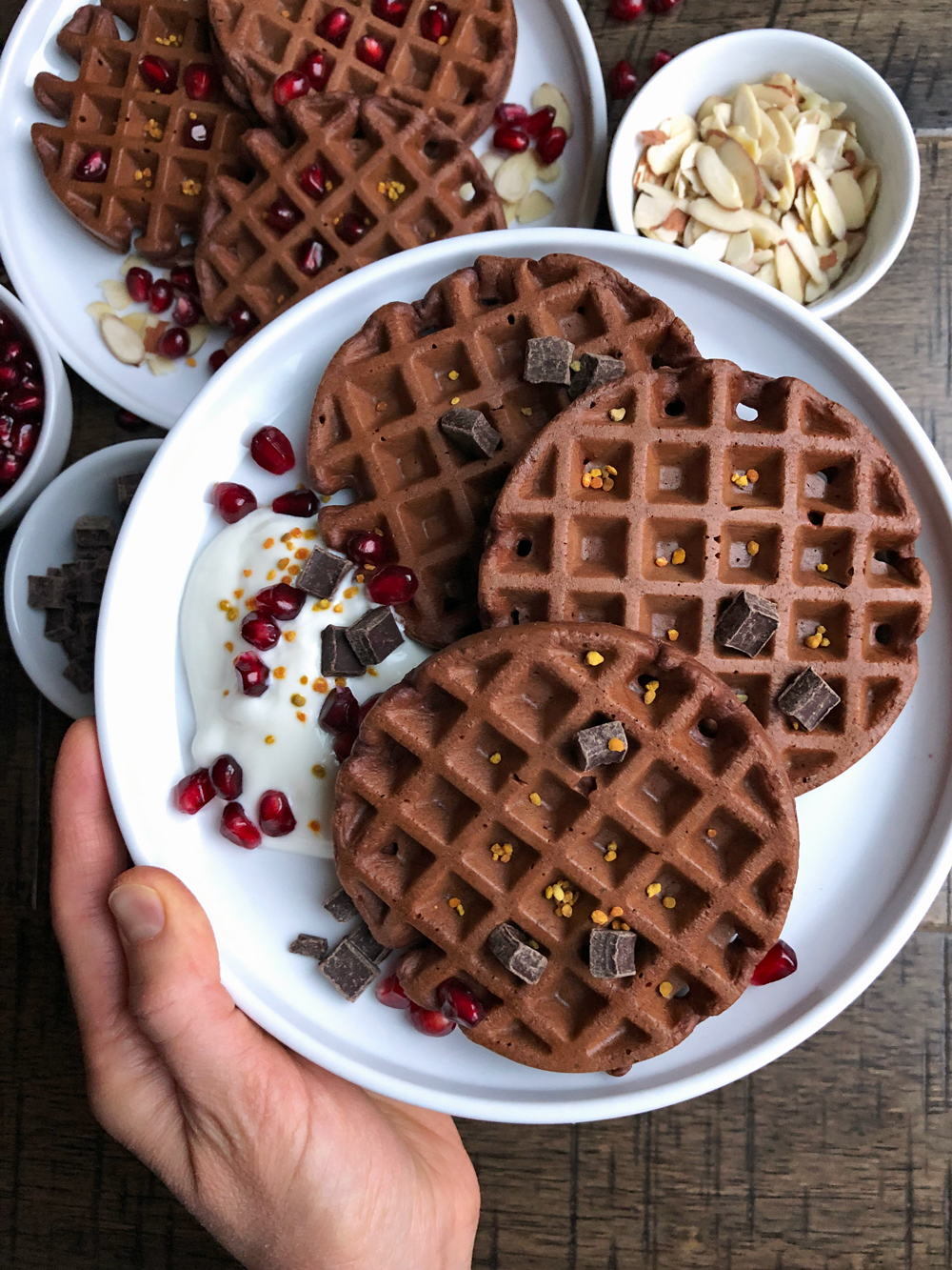 Chocolate Protein Waffles